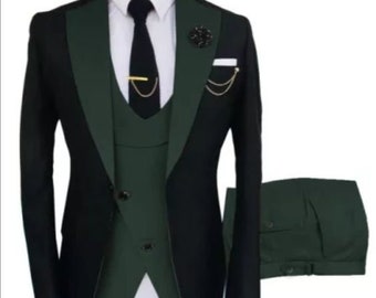 dark green coat pent