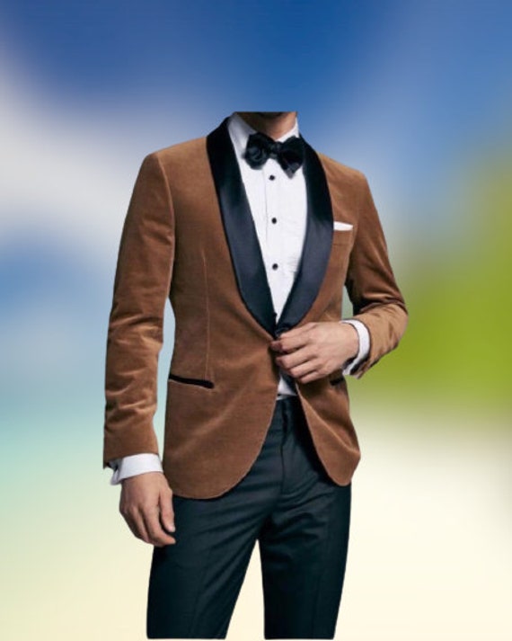 brown velvet tuxedo