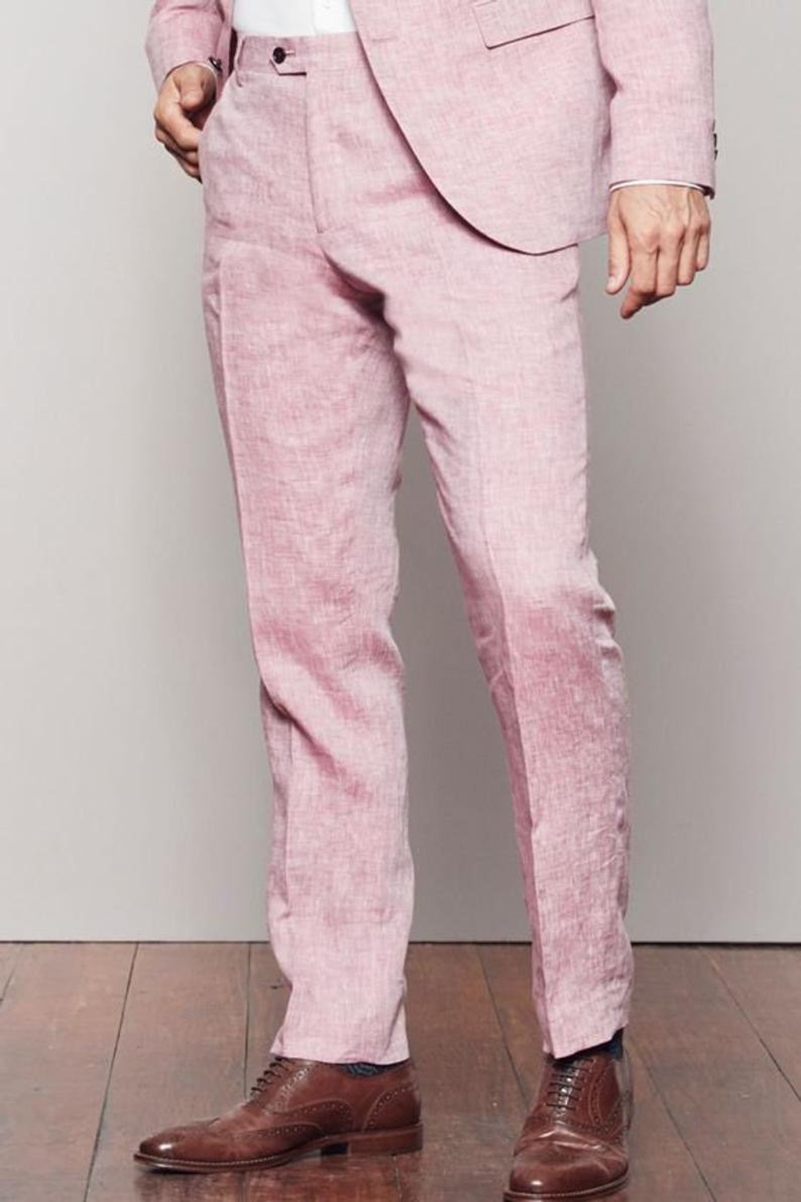 Men Suits Men Pink Linen Suits 2 Piece Linen Suit Men Etsy