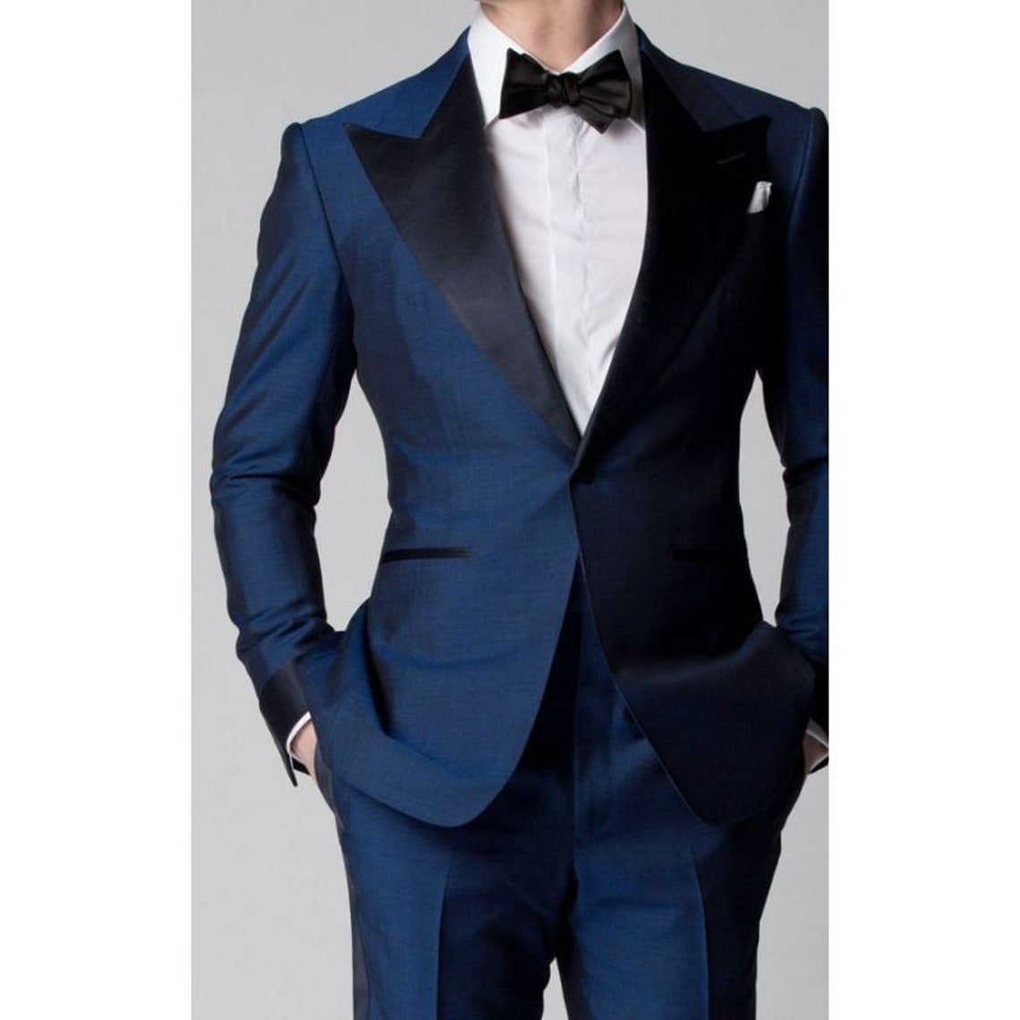 Men Suits 2 Piece Formal Fashion One Button Wedding Groom Wear | Etsy
