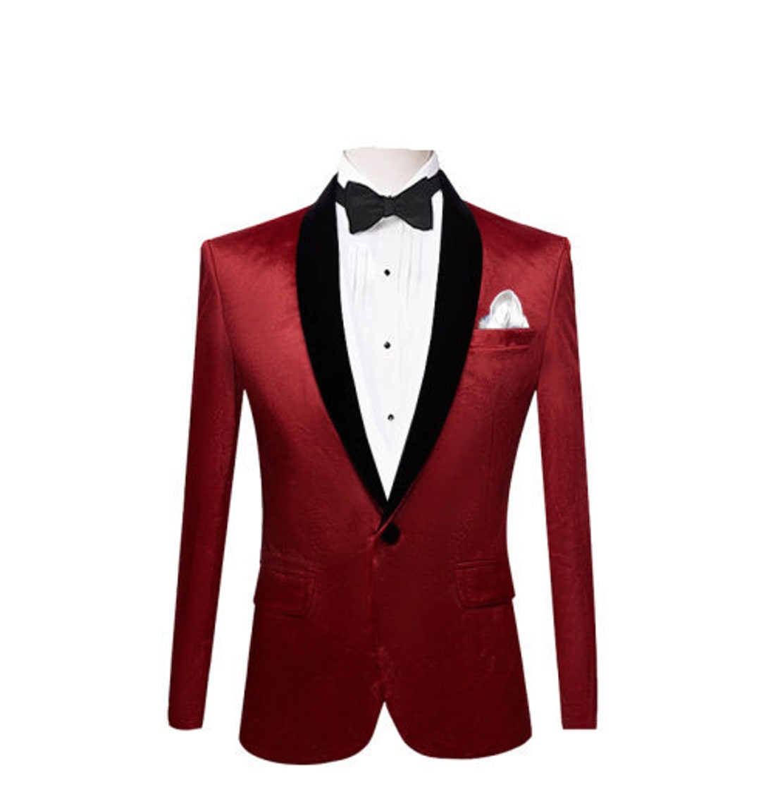 Tuxedo Jacket Men Red and Blue Luxury Elegant Stylish Wedding - Etsy