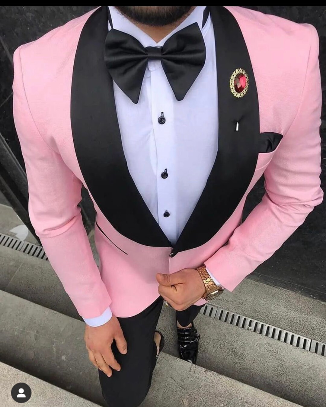 MEN PINK SUIT Pink Tuxedo 2 Piece Suit Men Formal Fashion - Etsy