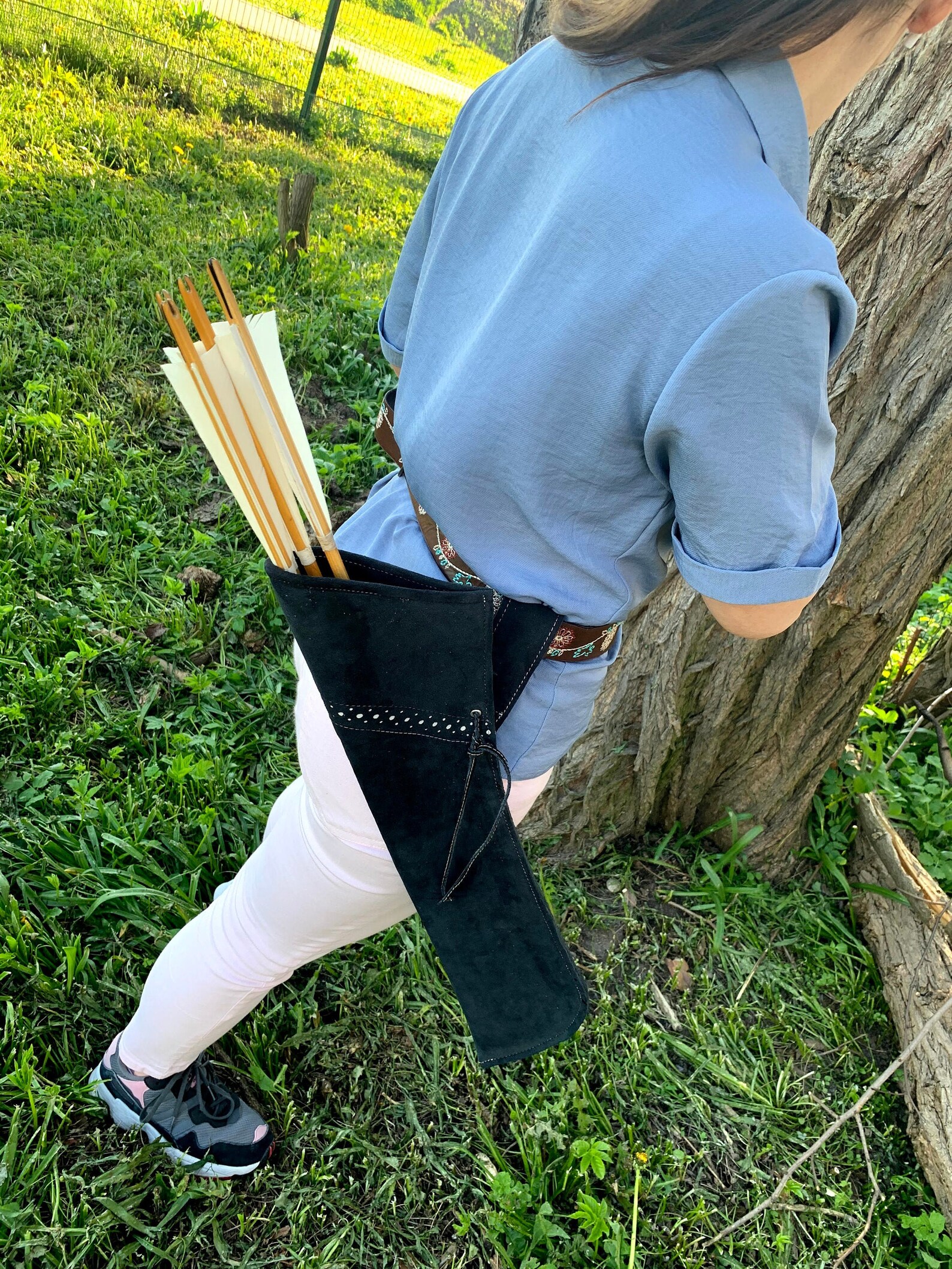 Archery hip quiver for 28in arrows Long arrows suitable both Etsy