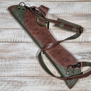 Leather Archery Belt Quiver with Shoulder Strap – Easy Transition to Back Quiver *