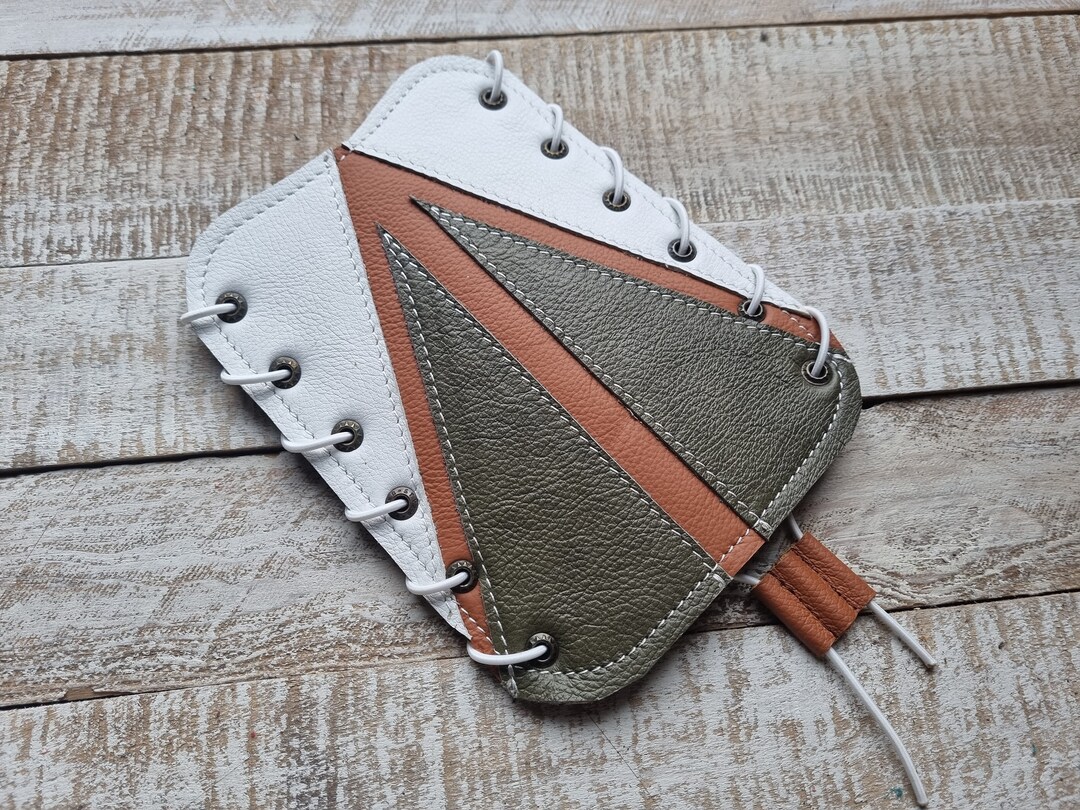 Leather Archery ARM GUARD, Archery Safety Bracer With Adjustable Rubber Cord Fix Etsy