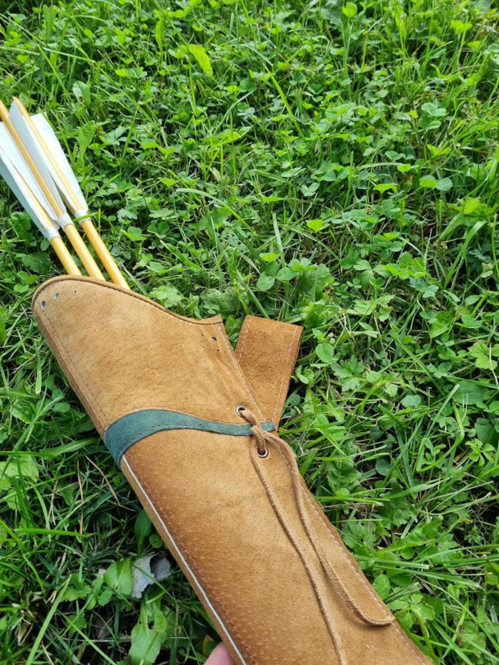 Leather archery arrow hip quiver Both side use belt quiver Etsy
