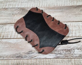 Protège-bras De Tir à L'arc Traditionnel En Cuir - WO SOJIER - Ambidextre - Marron