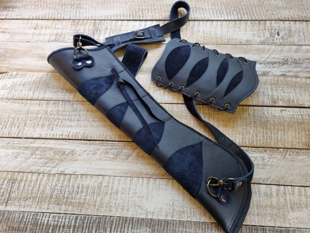Leather Archery HIP QUIVER With ARMGUARD, Custom Made Archery Gear Etsy
