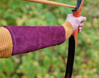 Hanamade Protège-bras en cuir marron pour tir à l'arc Style médiéval