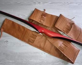 Leren striktas/striktas - handgemaakte boogschietuitrusting voor bescherming en gemakkelijk dragen