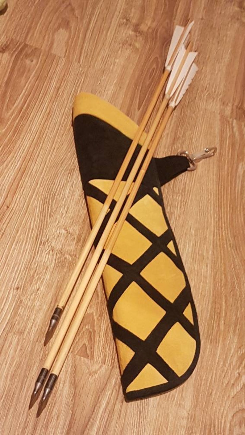 Carquois En Cuir PU Sarini Pour Tir à L'arc - 61cm, Réglable Gauche/droit, Capacité 20 Flèches