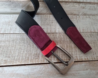 Black leather BELT, Custom-made archery belt