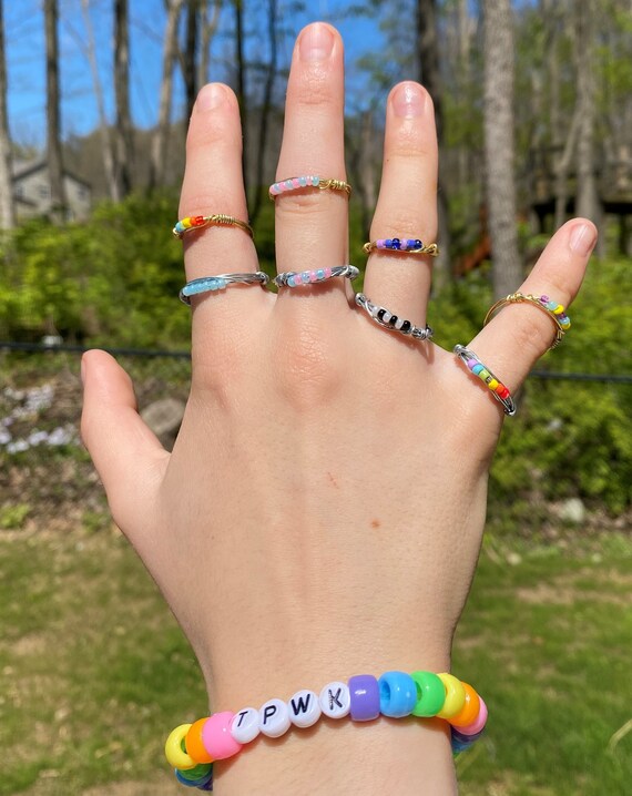 Beaded rings etsy deals