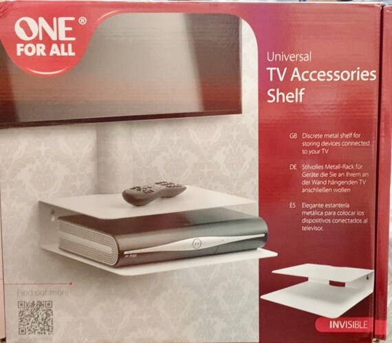 Universal TV Accessories Shelf Set Top Box DVD PS4 One For all White Metal