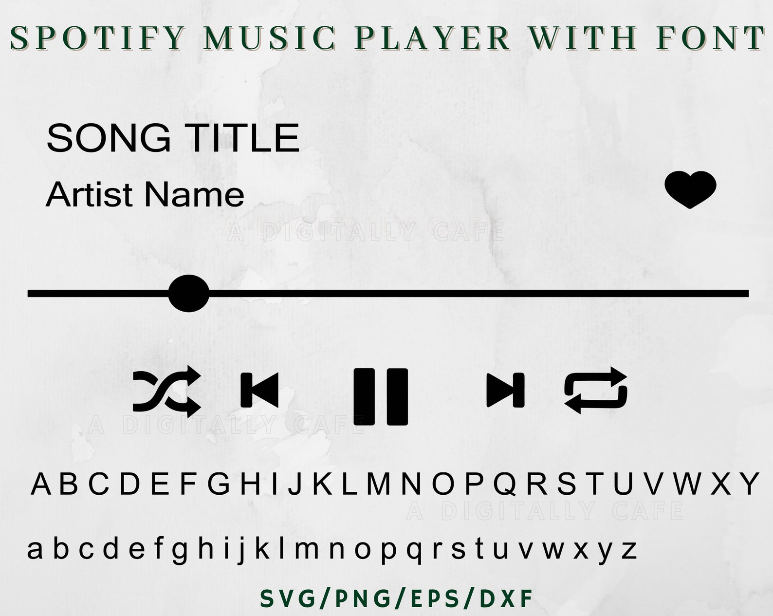 Spotify Music Player with Font Digital File for DIY Projects | Etsy