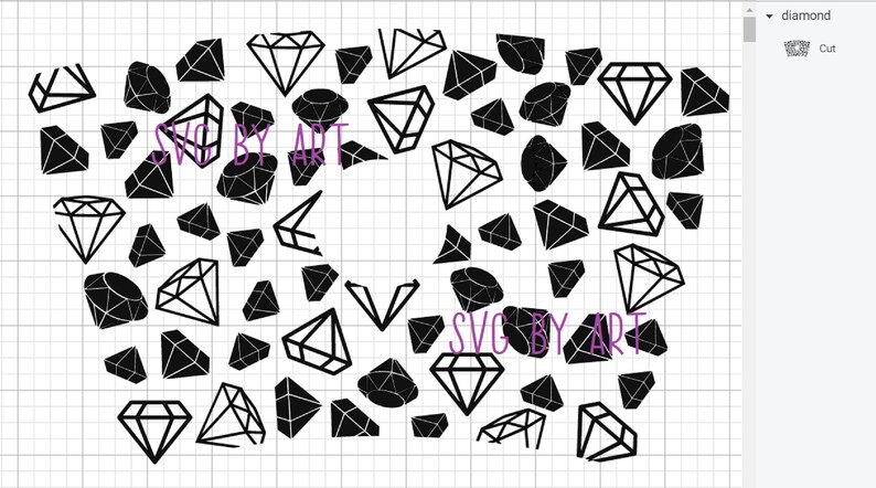 Download Full Wrap Diamond for Starbucks 24Oz. Venti Cold Cup Svg ...