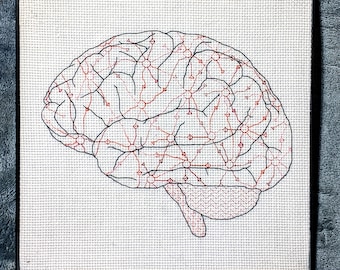 Cerebro neuronal - Patrón de punto de cruz