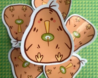 thumbnail image 2 of Kiwi Sticker 4 Inch Flightless Bird New Zealand Bird 2 of 14