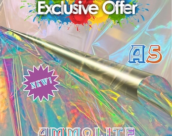 NEW! Ammolite Color Shifting Iridescent Crinkle Foil (A5, ships to USA)