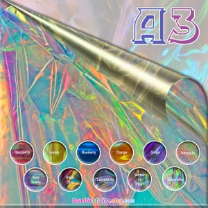 Foglio di Mylar dicroico A3: pellicola cangiante con effetto cangiante per lavori in resina