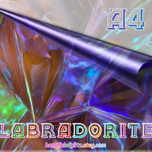 Labradorietkleur Kleurverschuivende iriserende kreukfolie (A4)