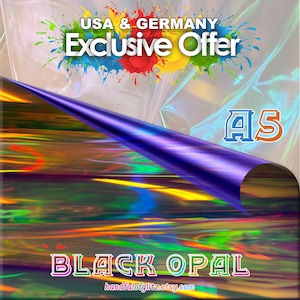 Black Opal Color Shifting Iridescent Crinkle Foil (A5, ships to USA)