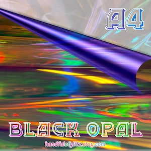 Black Opal Farbverschiebende irisierende Crinklefolie (A4)