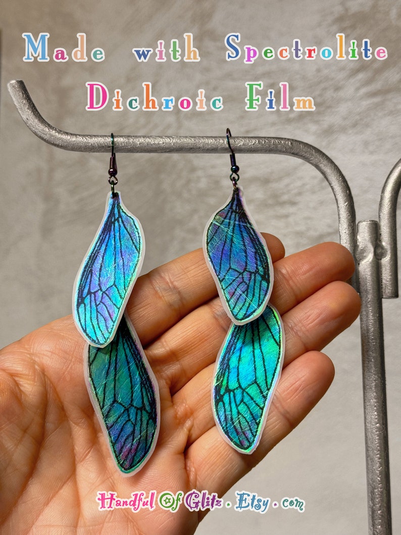 Jewelry piece made with Spectrolite effect foil, sparkling with rare gemstone brilliance.