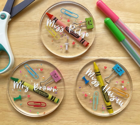 Personalised Resin Teacher Coaster/ Teacher Gift Etsy UK