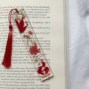 Personalised Floral Resin Bookmarks