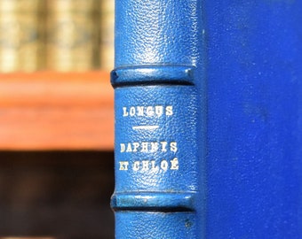Longus DAPHNIS ET CHLOE Illustrated by Raphael Collin in a full blue morocco fine binding