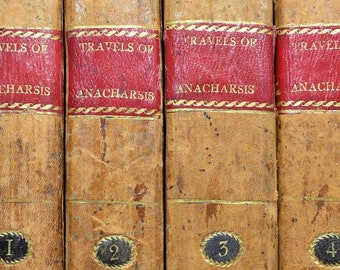 Travels of Anacharsis the Younger in Greece by The Abbe (Jean-Jacques) Barthelemi (Barthelemy), 1804 (Four Volumes)