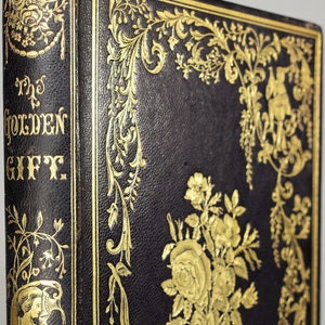 THE GOLDEN GIFT: A Wreath of Gems by Emily Percival, 1849 in a Beautifully Decorated Leather Fine Binding