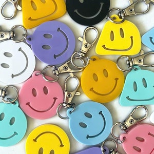 Happy Face Keychain | Smiley Face Keyring