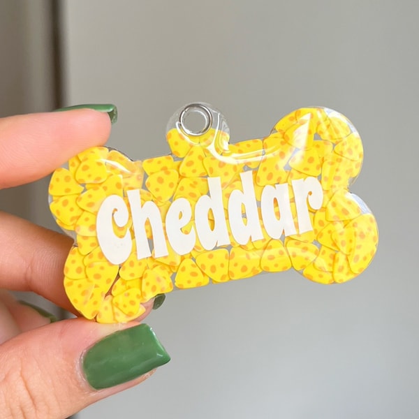 Cheese Dog Tag | Resin pet tags