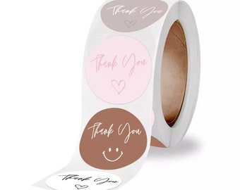 Thank you stickers, small business stickers, round envelope seals