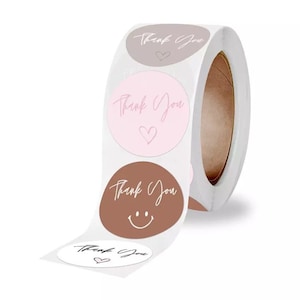 Thank you stickers, small business stickers, round envelope seals