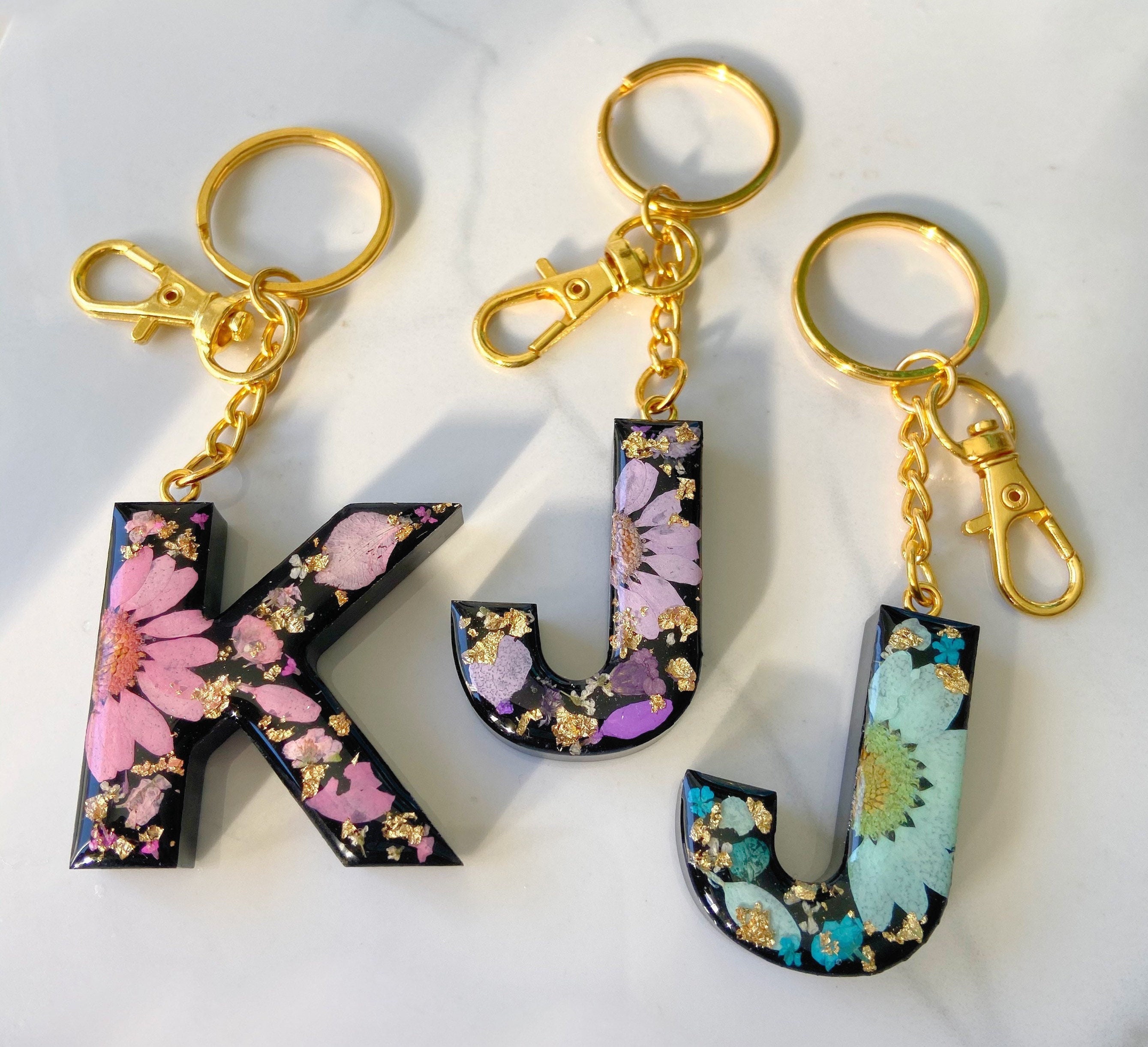 Personalized Black and White Keychain – AK Resin Designs