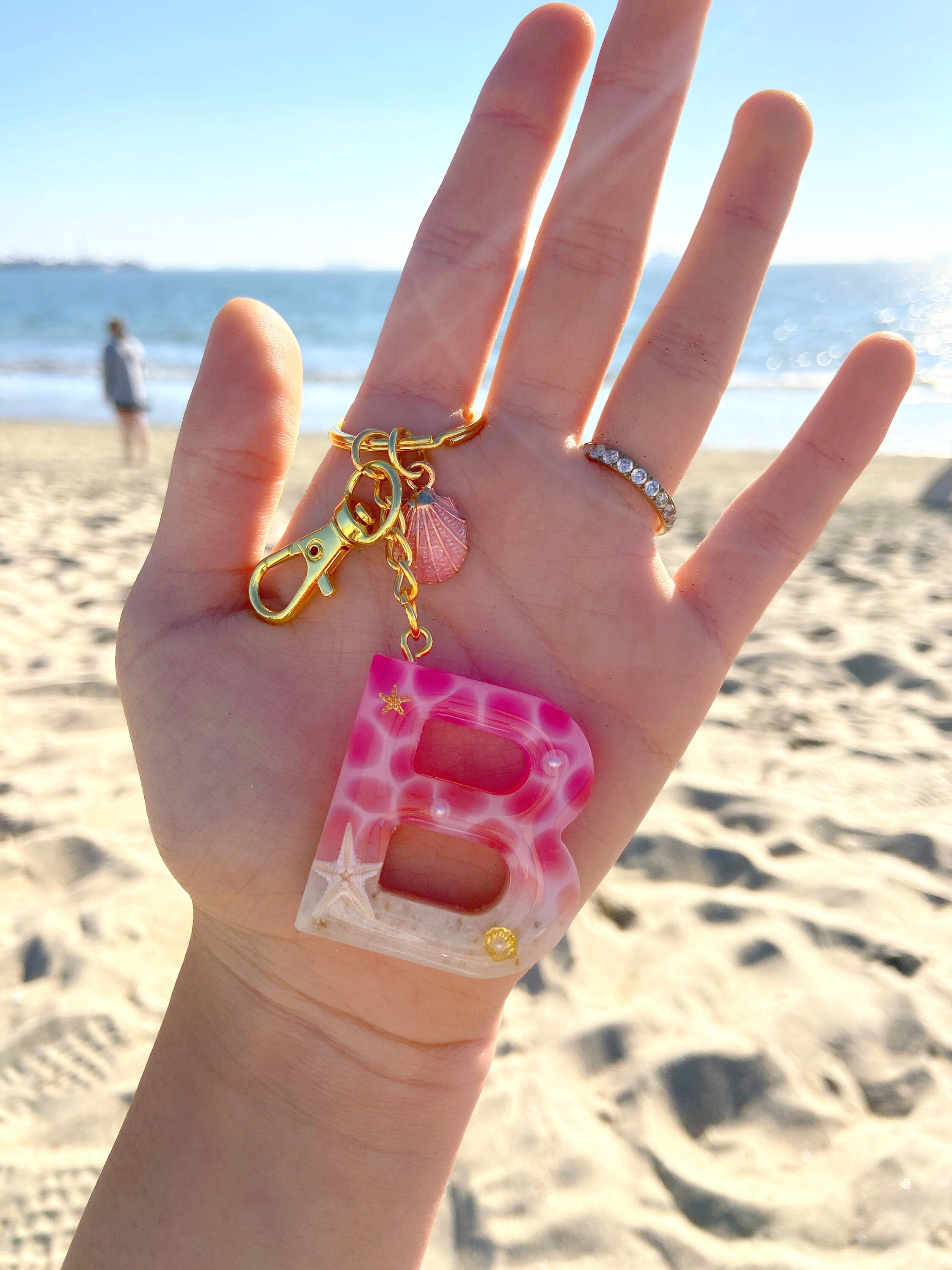 Sunset beach keychains name keychain gift beach keychain Etsy