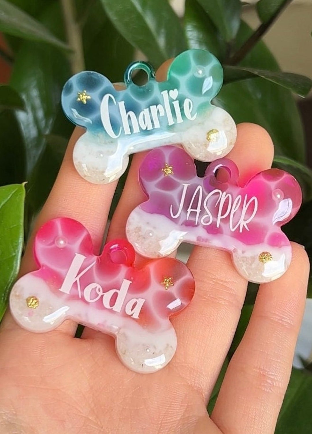 Personalized Resin Pet Tags Dog Tag Cat Tag Beach Dog Etsy