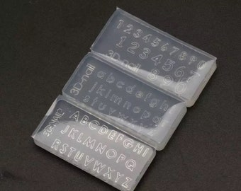 Miniature alphabet molds, Molds for nail art, Resin art mold, tiny alphabet mold