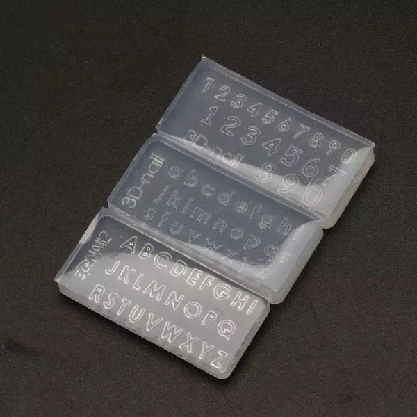 Miniature alphabet molds, Molds for nail art, Resin art mold, tiny alphabet mold
