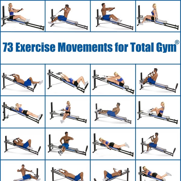73 mouvements d'exercice pour Total Gym®. Tableau d'exercices Total Gym®. ebook pdf