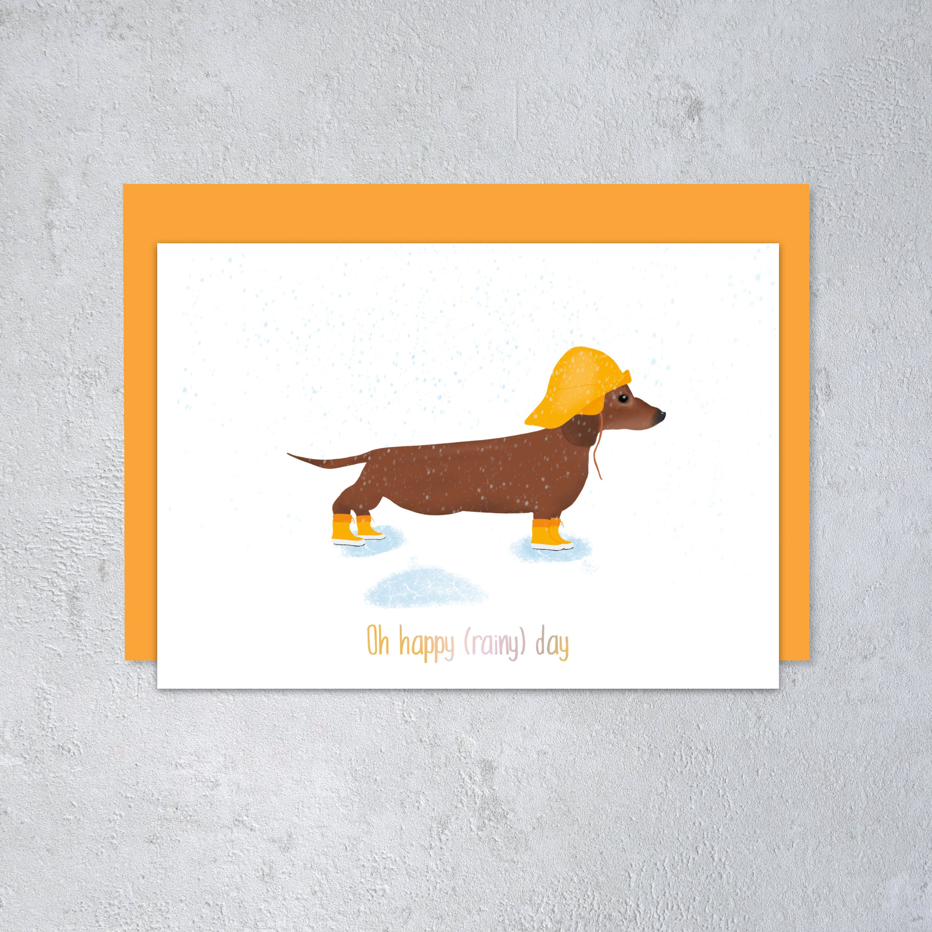 Postkarte oh Happy Day Dackel Geburtstag Etsy