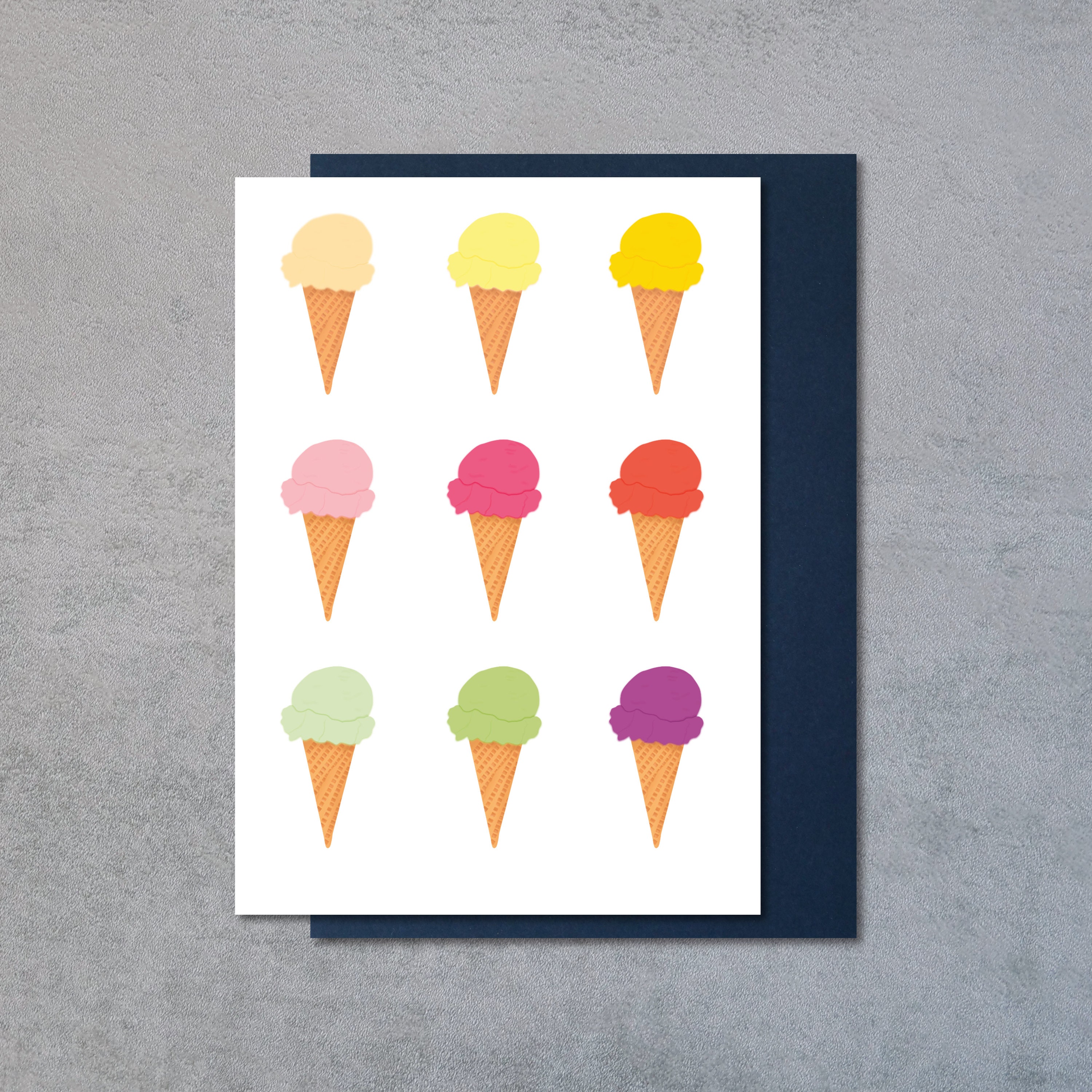 Postkarte Eis Geburtstagskarte Sommer Etsy