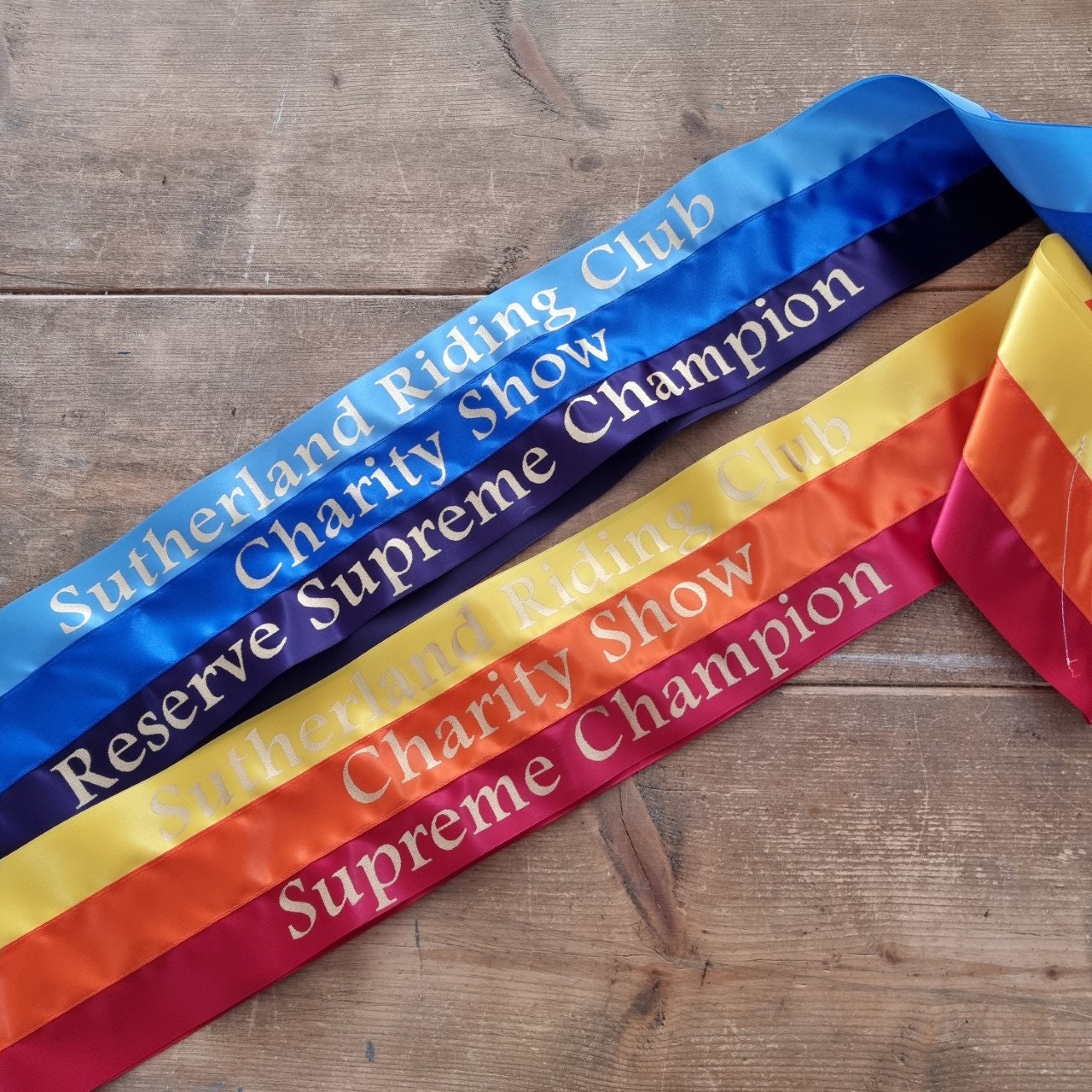 HORSE SHOW SASH | Personalised Bespoke Equestrian, Pet, Animal Ribbon | 3 - 7ft | Special Occasion Event | Competition Winner Champion Award