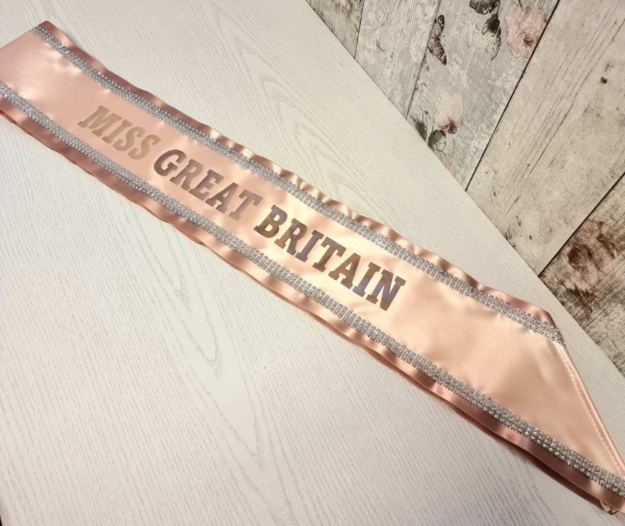 PERSONALISED 'DIAMANTE' SASH | Satin Ribbon | Hen Party | Fancy Dress ...
