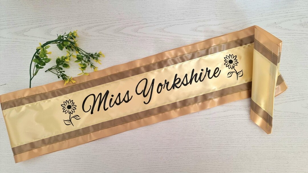 Paegeant Ribbon PERSONALISED CHILD SASH | Satin Ribbon Double Trim | Birthday Party ...