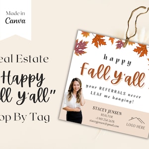 Sjabloon voor pop-by-tag met herfstthema voor makelaars - direct downloaden