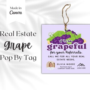 Grapeful Pop by Tag、キャンディギフトタグ、顧客感謝不動産業者マーケティング、不動産ブランディング、サンキューカード、ギフトタグテンプレート